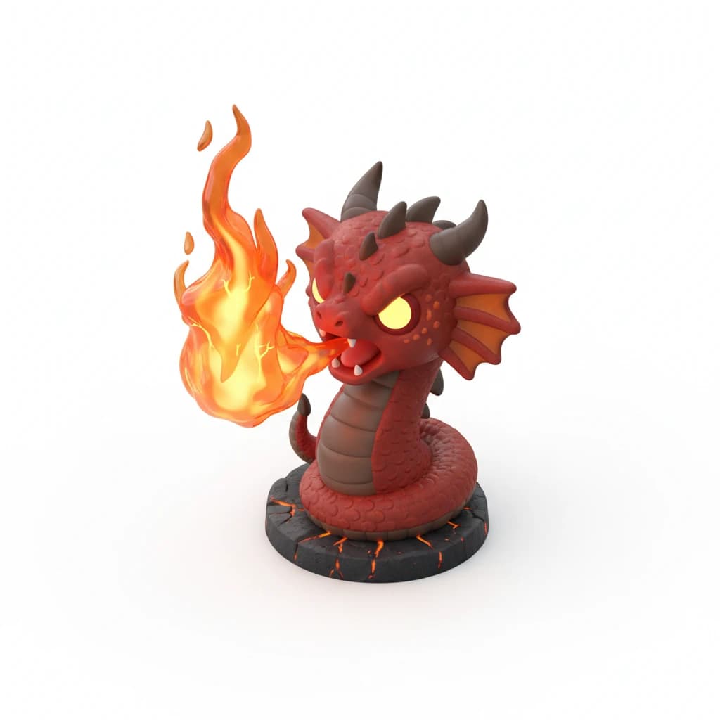 Generated isometric baby dragon icon